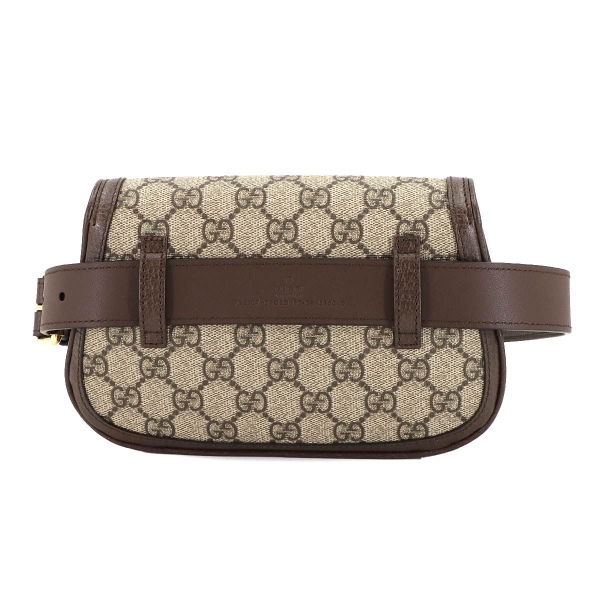 Blondie GG Supreme Belt Bag Leather Beige Brown 703807 Purse