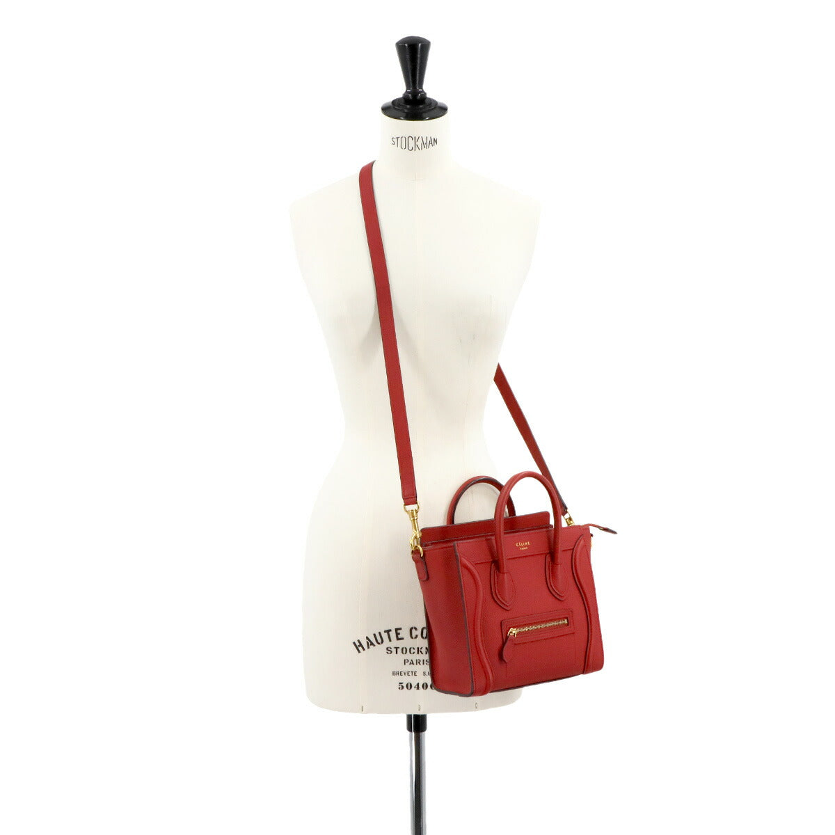 Luggage Nano Shopper Hand Shoulder Bag Leather Red 168243