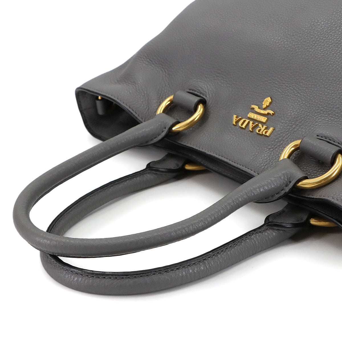 2way Tote Shoulder Bag Leather Marmo Gray 1BG865 Purse