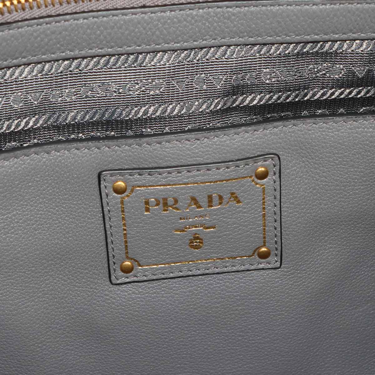 2way Tote Shoulder Bag Leather Marmo Gray 1BG865 Purse