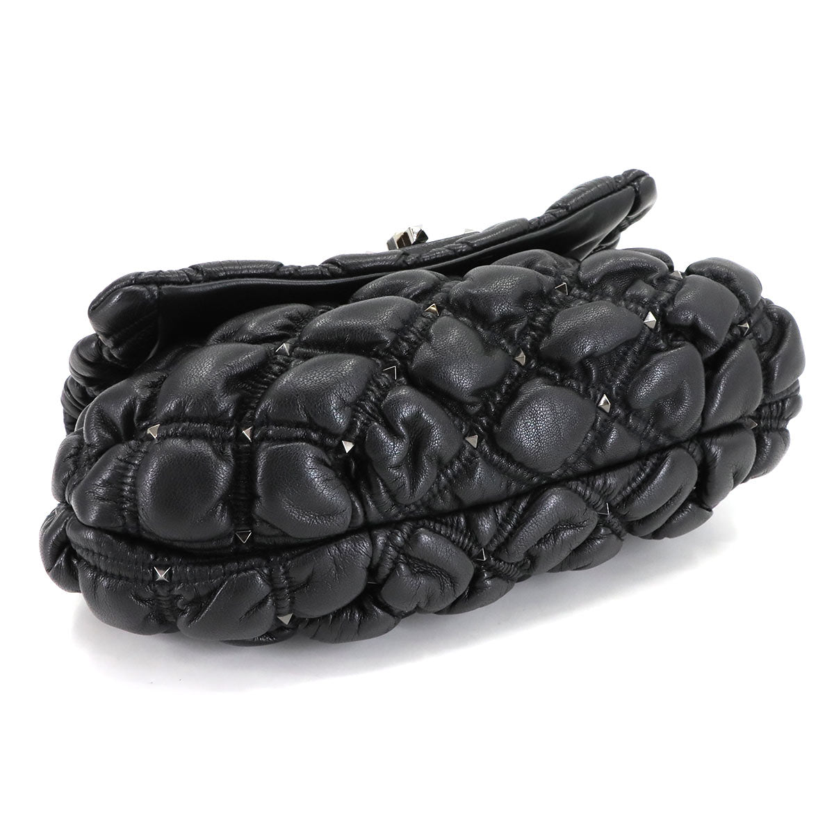 Rock Studs Spikeme Shoulder Bag Leather Black