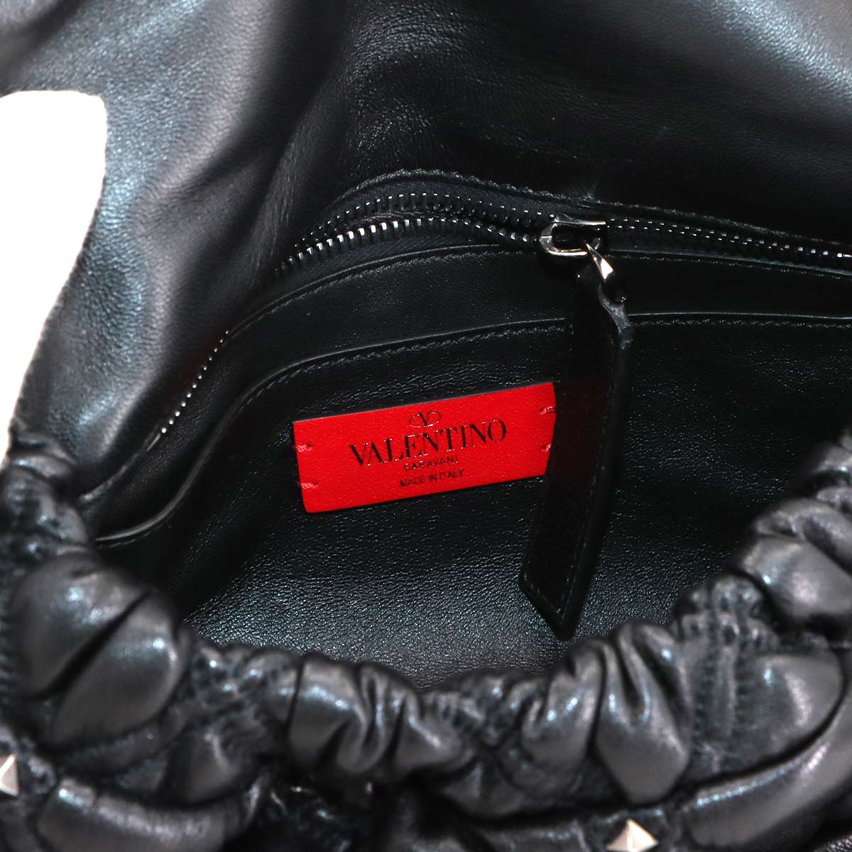 Rock Studs Spikeme Shoulder Bag Leather Black