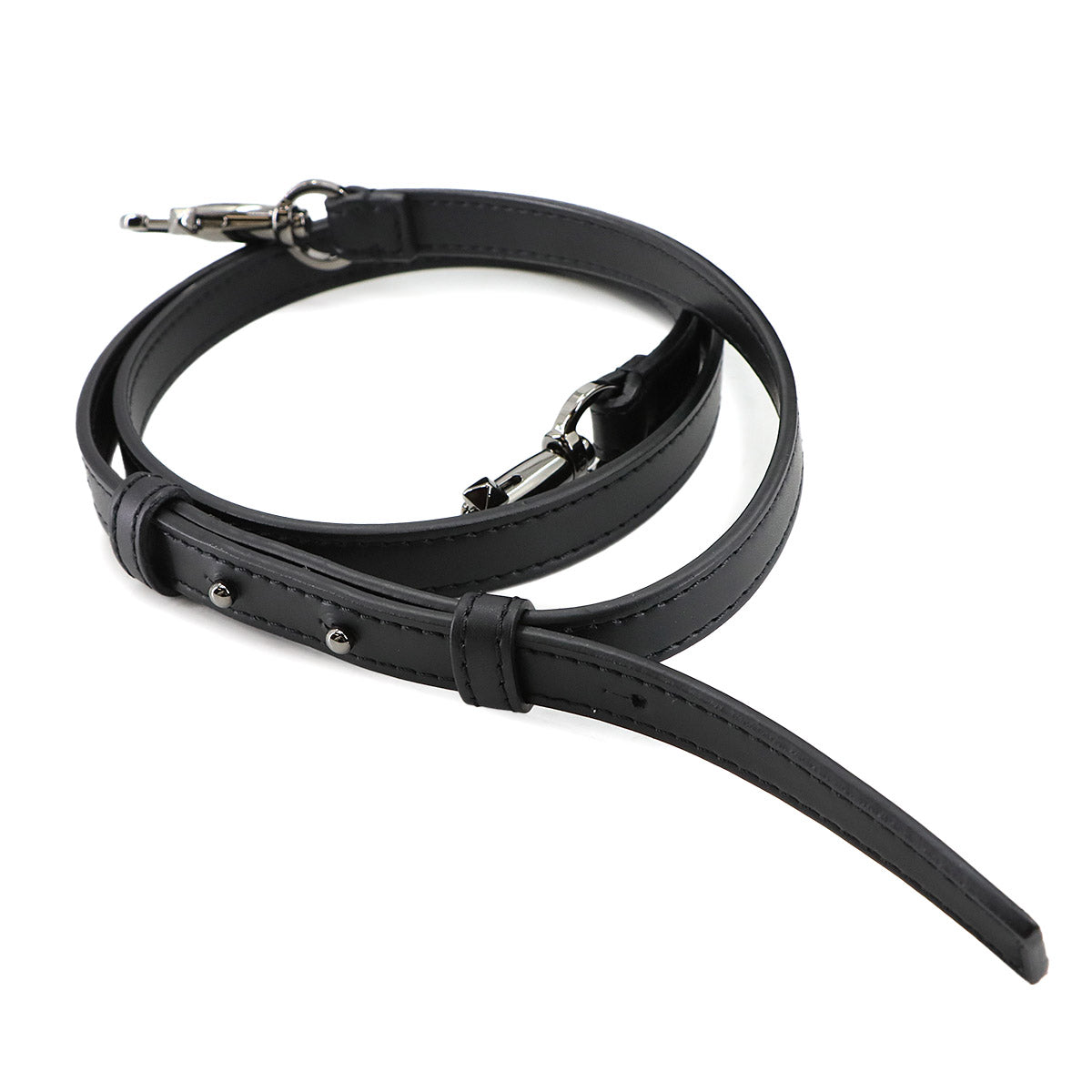 VLTN Tote Shoulder Bag Felt Leather Gray Balck