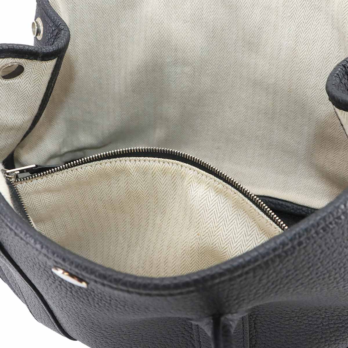 Garden Party TPM Tote Bag Leather Negonda Black Purse