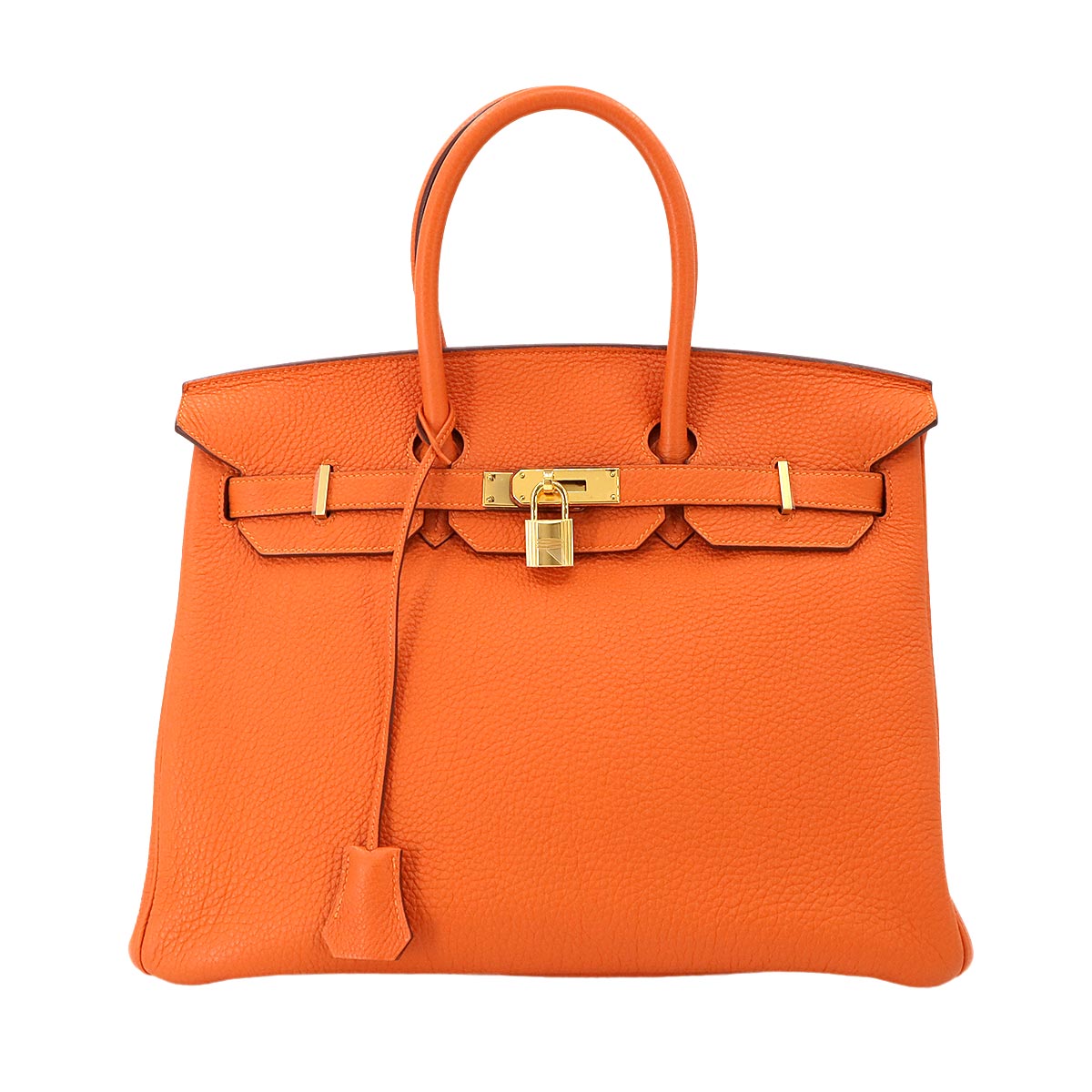 Birkin 35 Hand Bag Togo Orange Purse