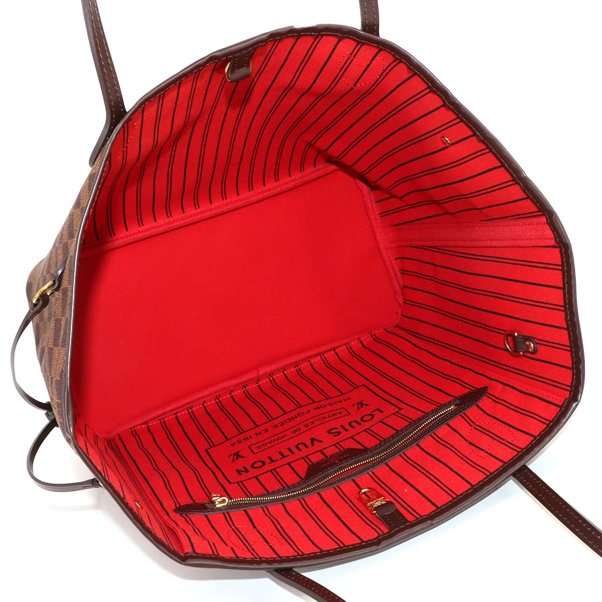 Damier Neverfull MM Tote Bag Ebene Cerise N41358 Purse