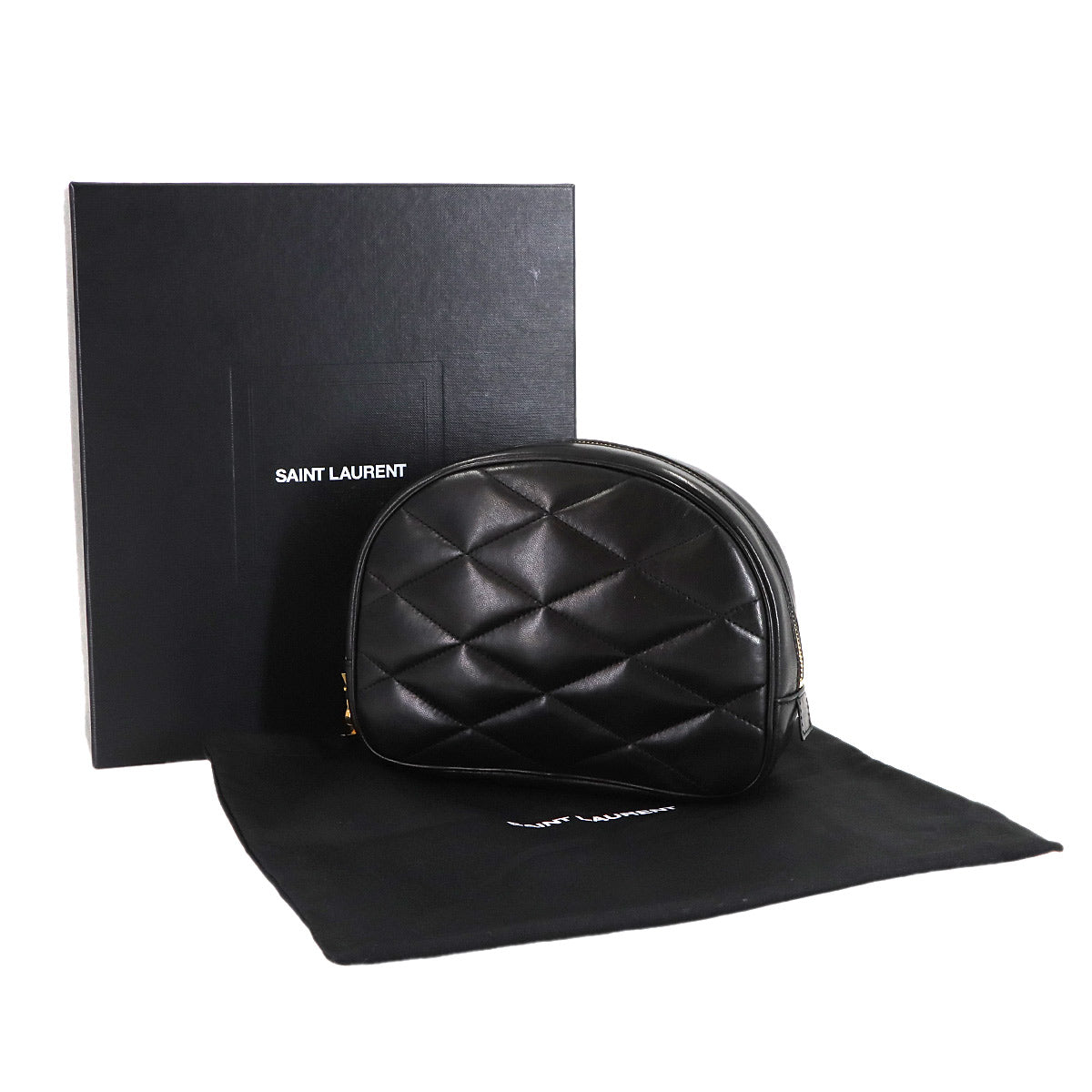 Pouch Leather Black 669937 Purse