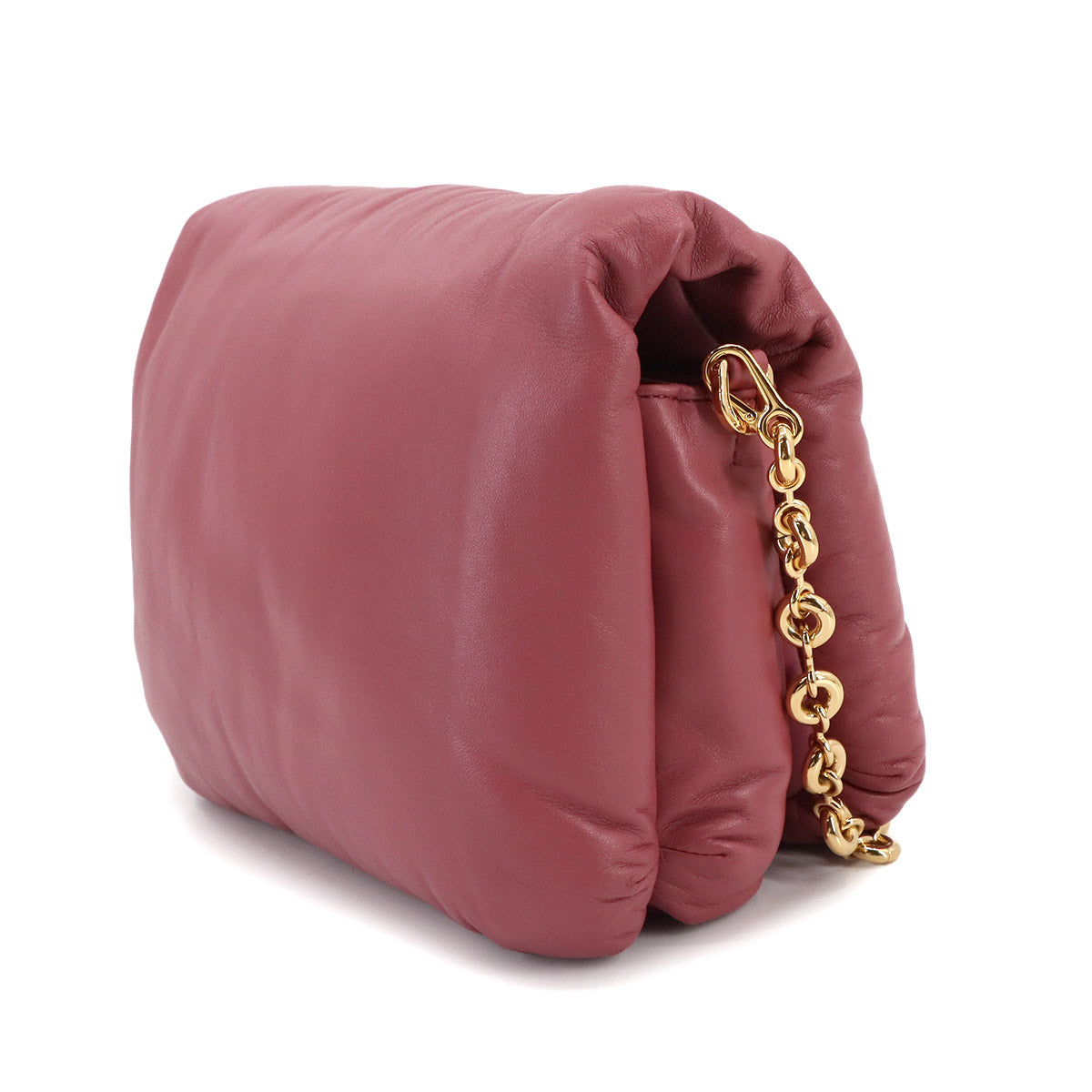 Puffer Goya Chain Shoulder Bag Leather Pink A40P41X01 Purse