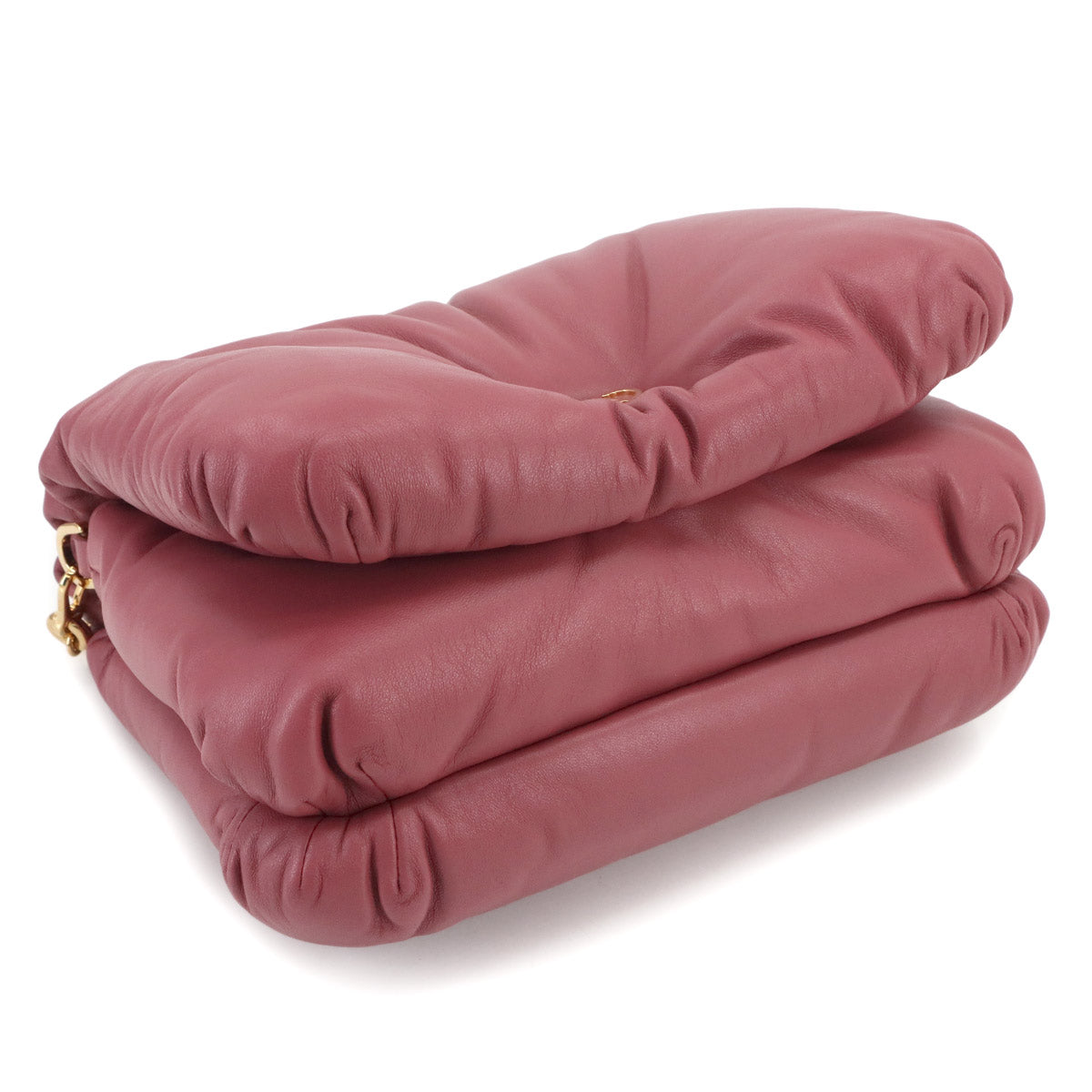 Puffer Goya Chain Shoulder Bag Leather Pink A40P41X01 Purse