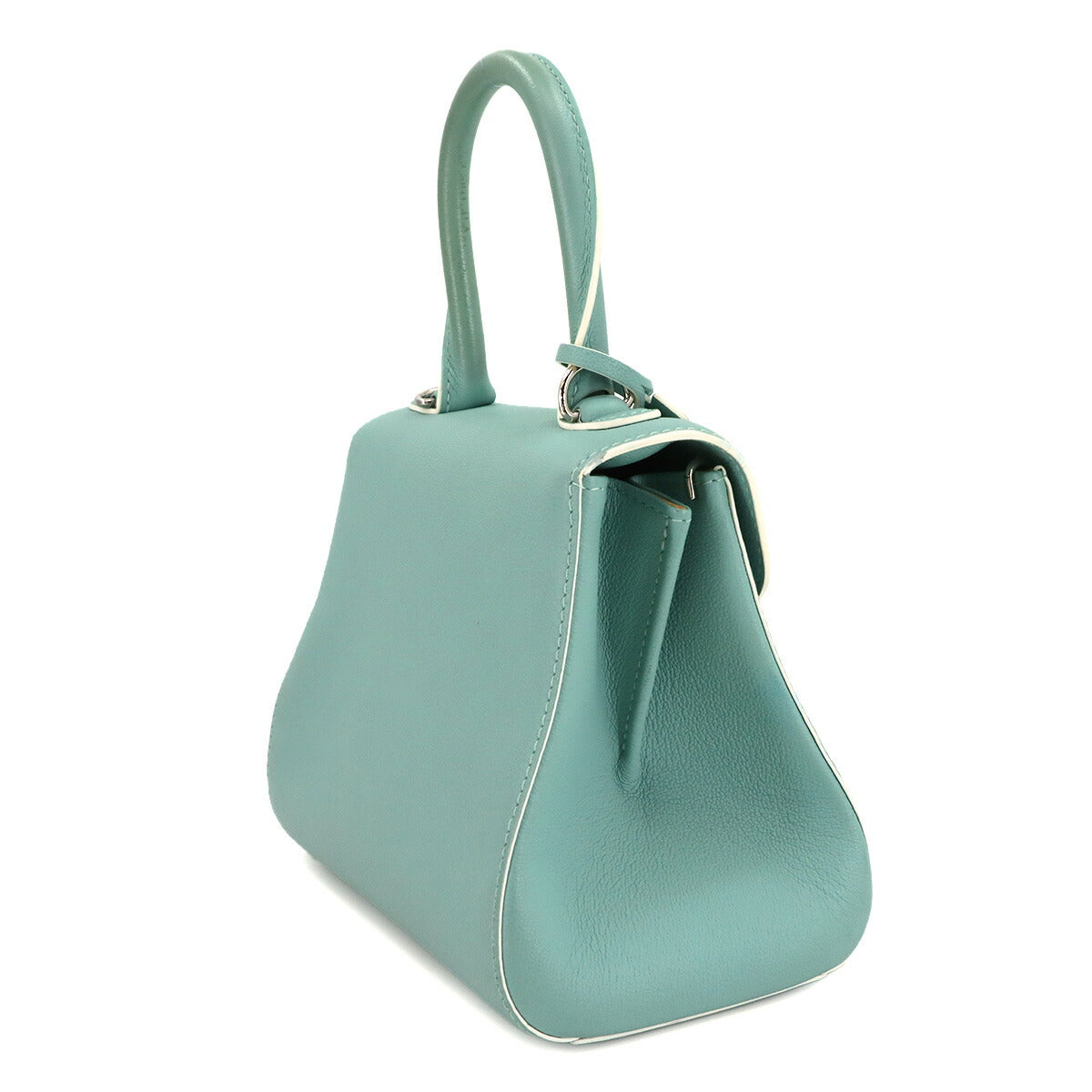 Brillant Mini 2way Hand Shoulder Bag Leather Blue Purse