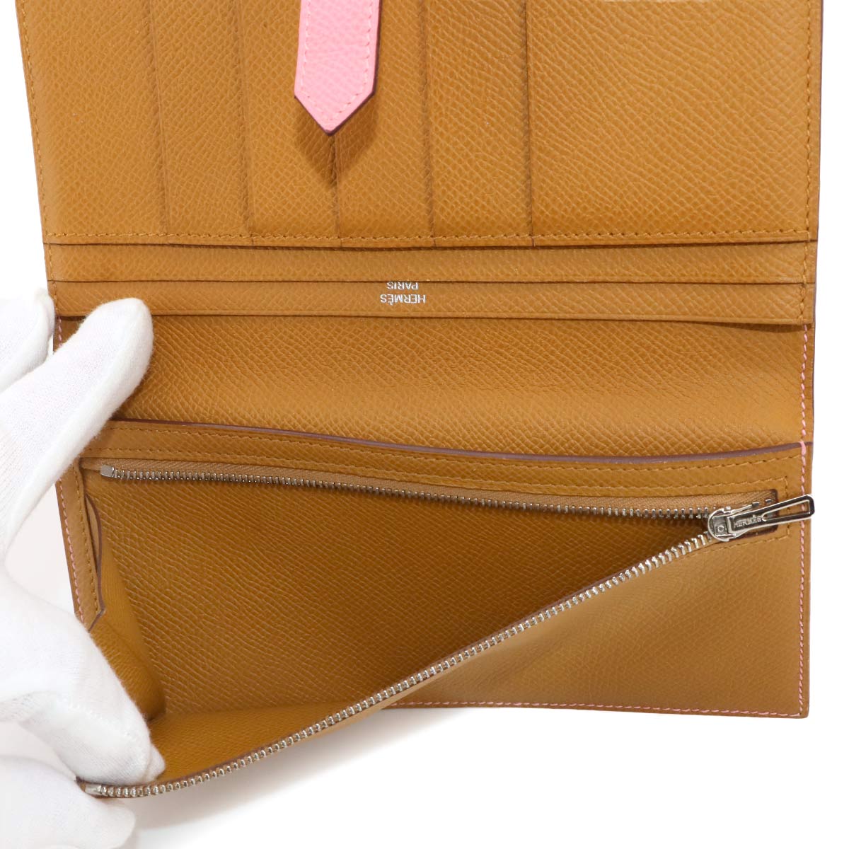 Bearn Souffle Long Wallet Epsom Rose confetti Sesami