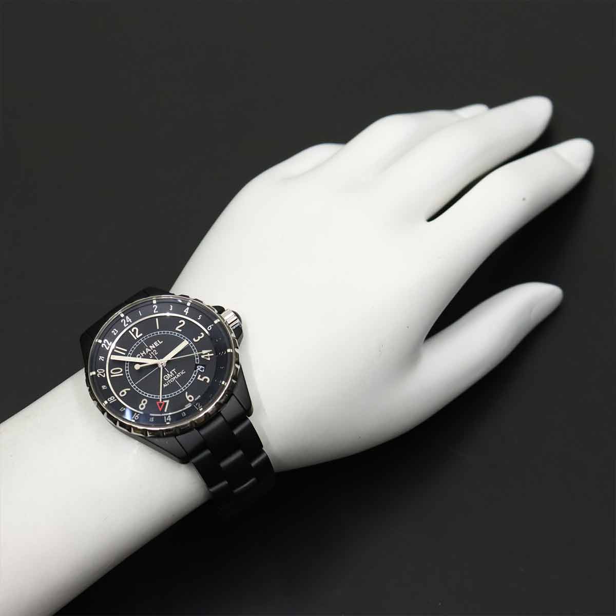 J12 GMT 41mm H3101 Mens Watch Date Black Ceramic Automatic