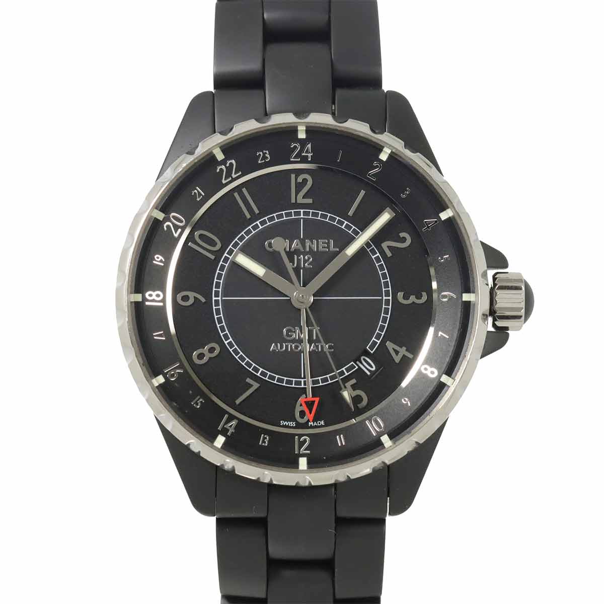 J12 GMT 41mm H3101 Mens Watch Date Black Ceramic Automatic
