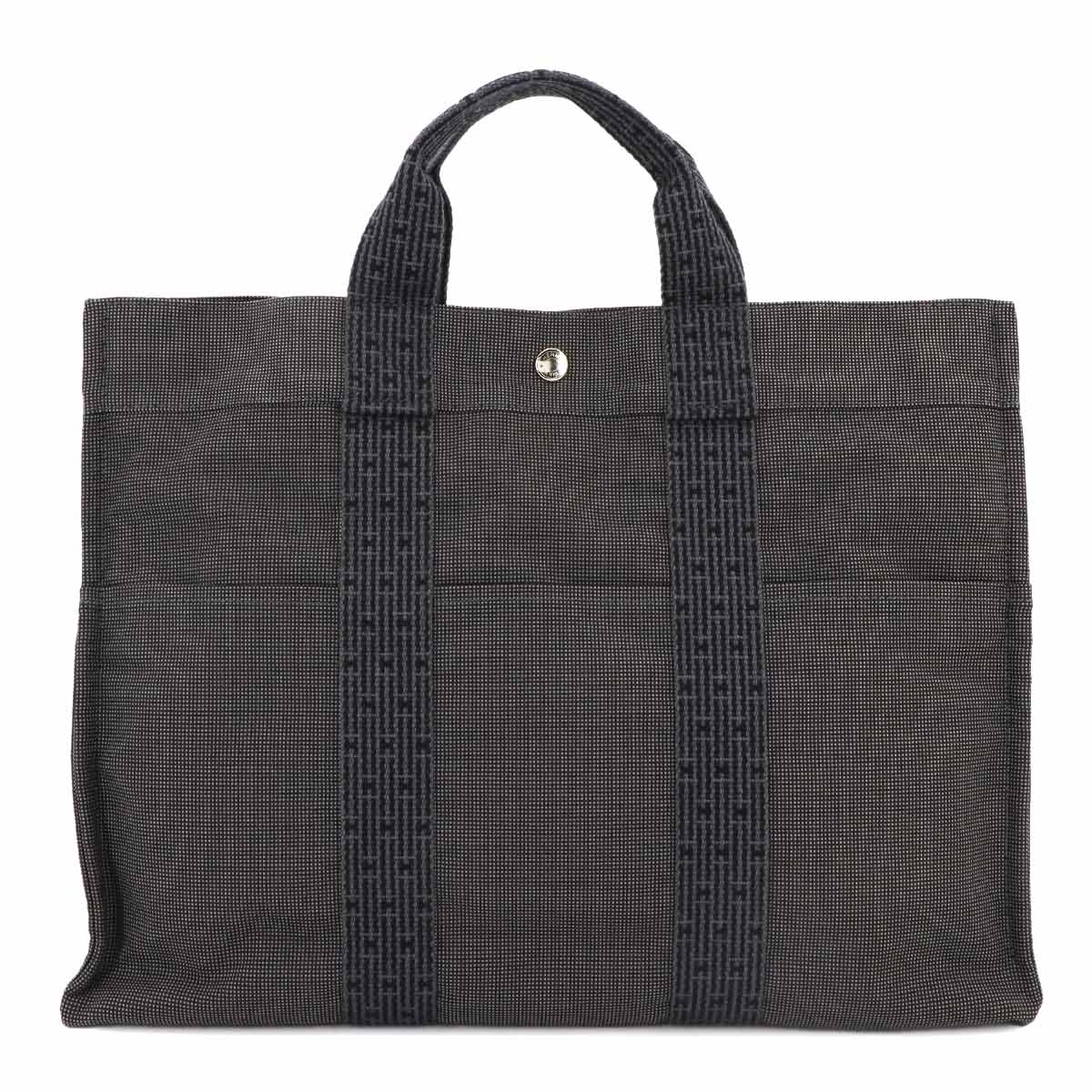 Herline Tote MM Bag Canvas Gray Unisex Purse
