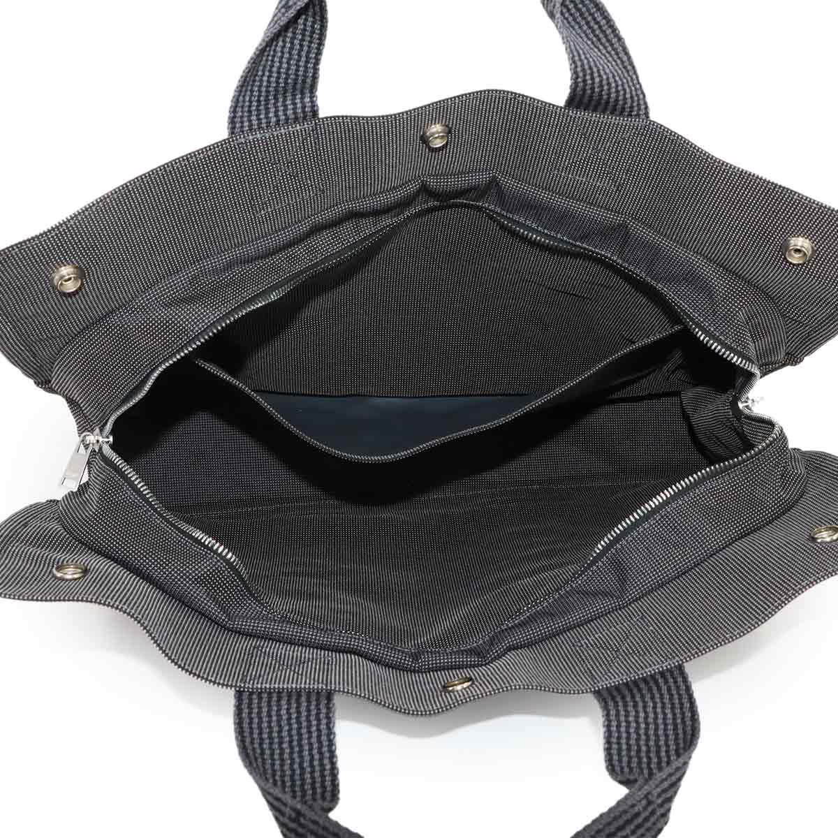 Herline Tote MM Bag Canvas Gray Unisex Purse