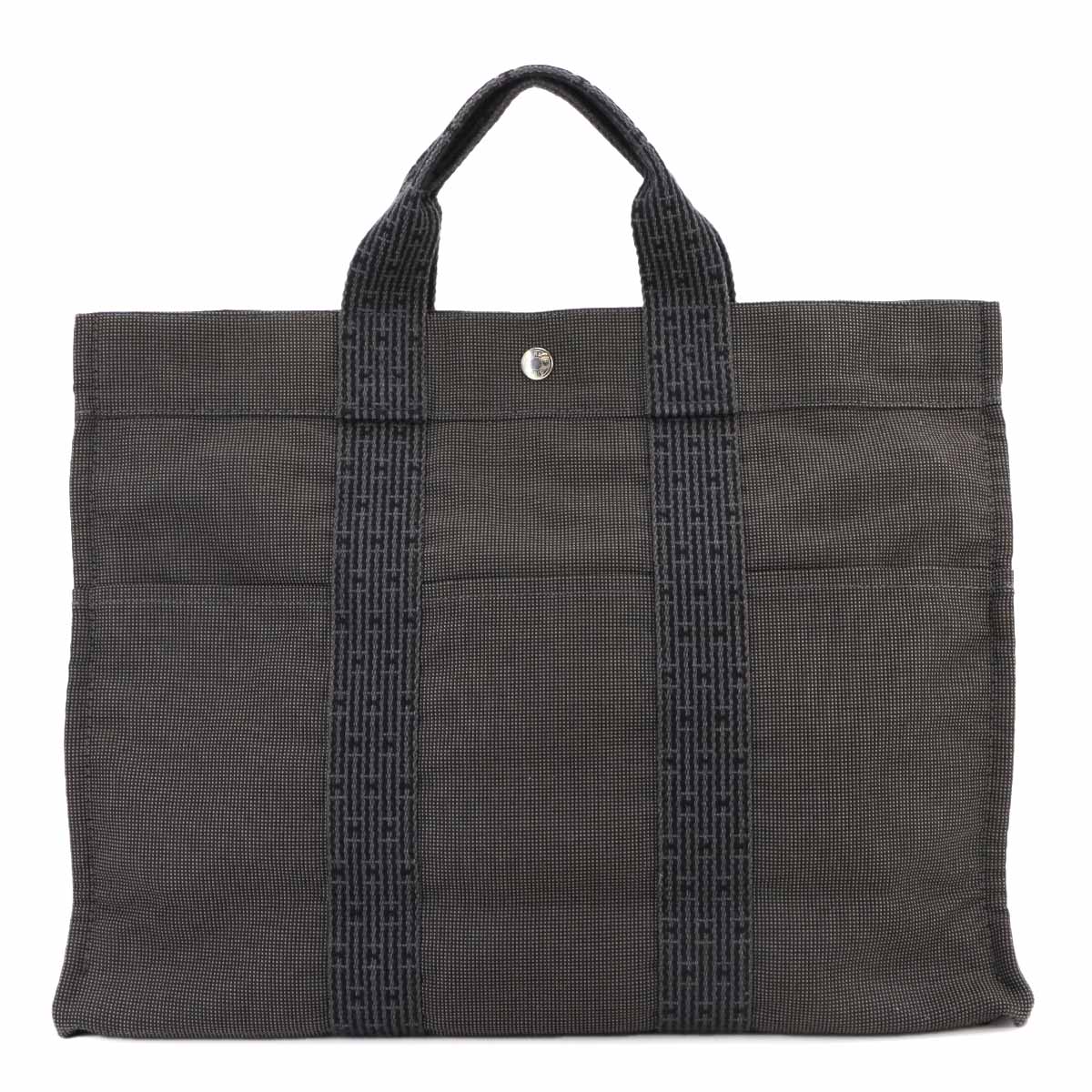 Herline Tote MM Bag Canvas Gray Unisex Purse