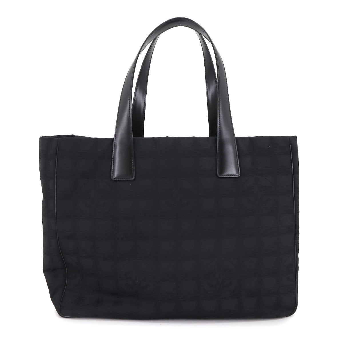 New Travel Line Tote MM Bag Nylon Jacquard Leather Black A15991
