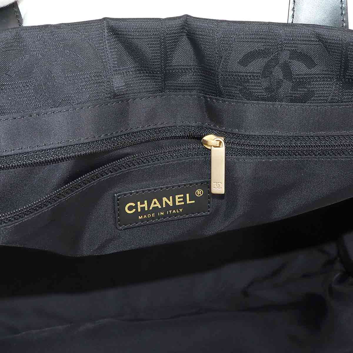 New Travel Line Tote MM Bag Nylon Jacquard Leather Black A15991