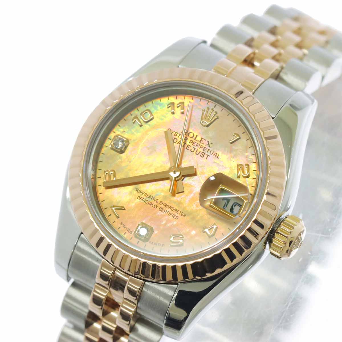 Datejust 179171N2BR Serial D 2P Diamond Pink Gold Dust Dial