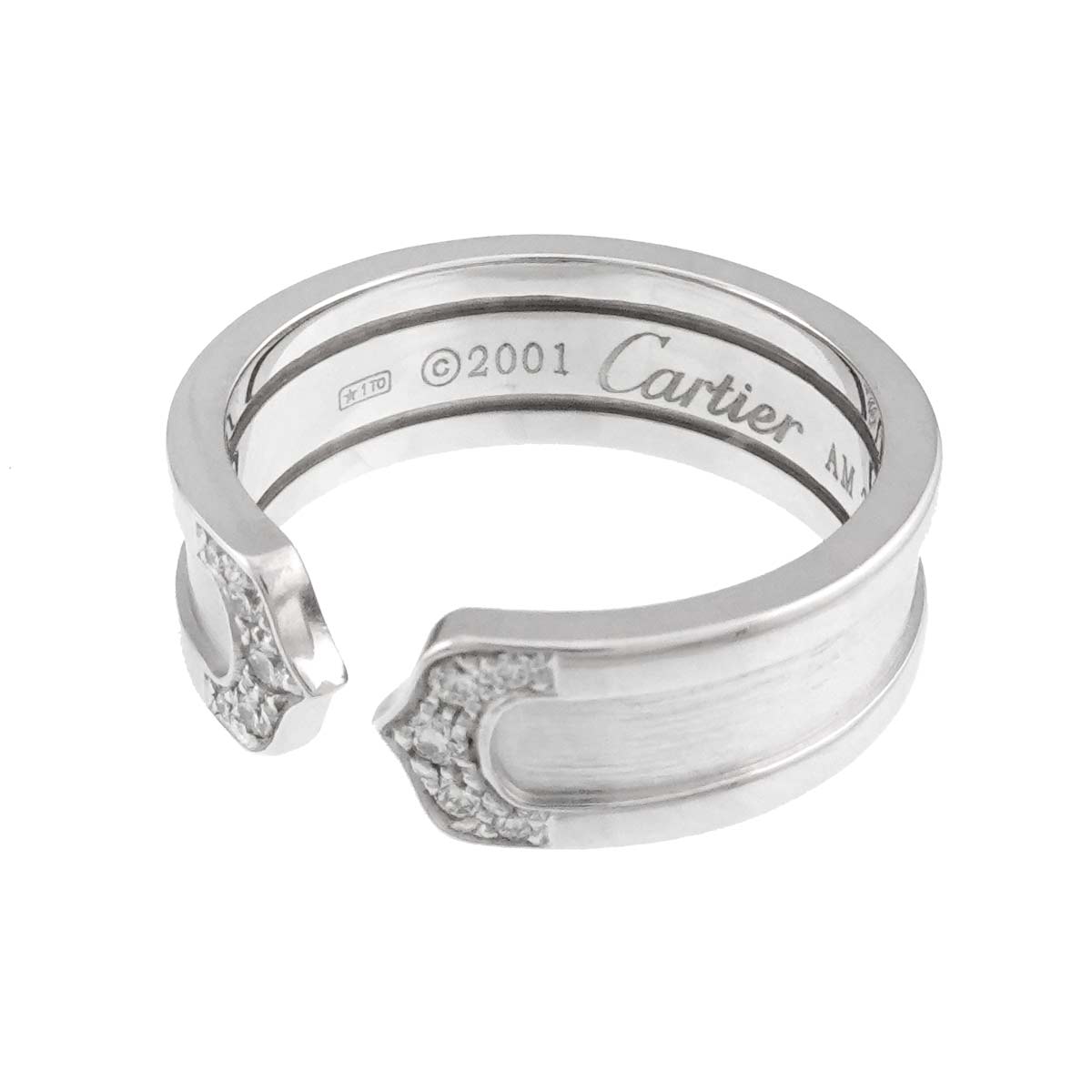 C2 Diamond SM Ring 18K WG 750 Size53 6.25-6.5(US)