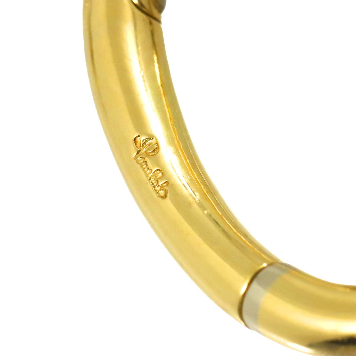 King motif Brooch 18K YG WG 750