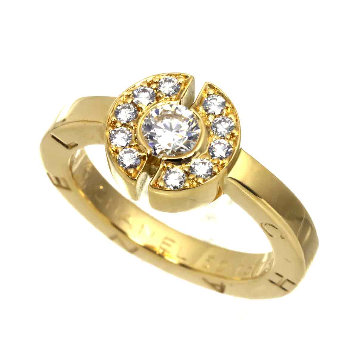 Diamond Ring 18K Yellow Gold 750 Size50 4.75-5(US)