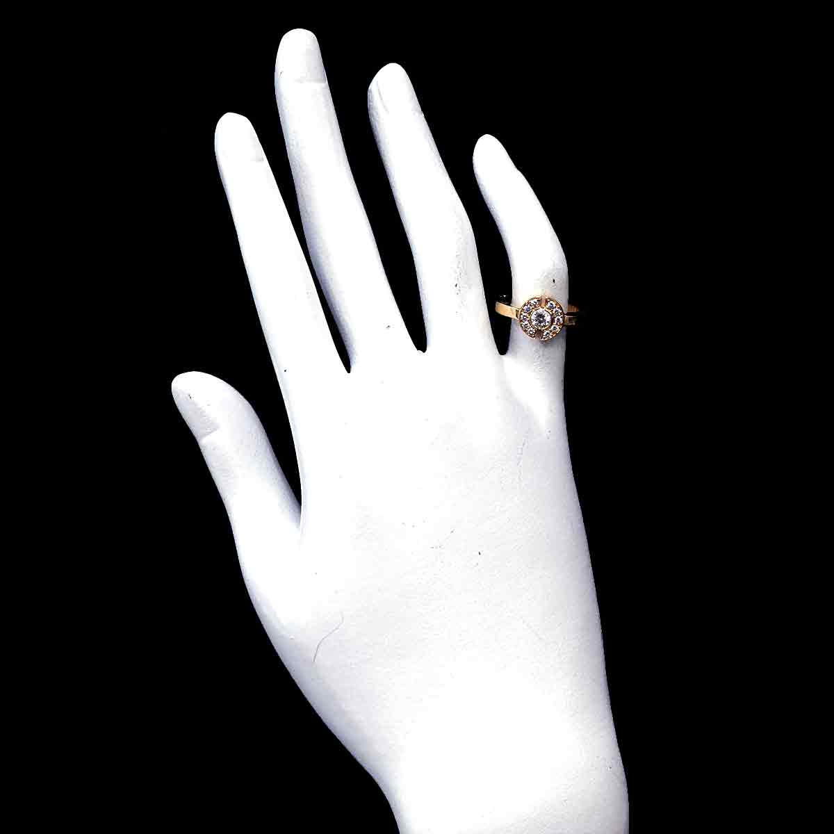 Diamond Ring 18K Yellow Gold 750 Size50 4.75-5(US)