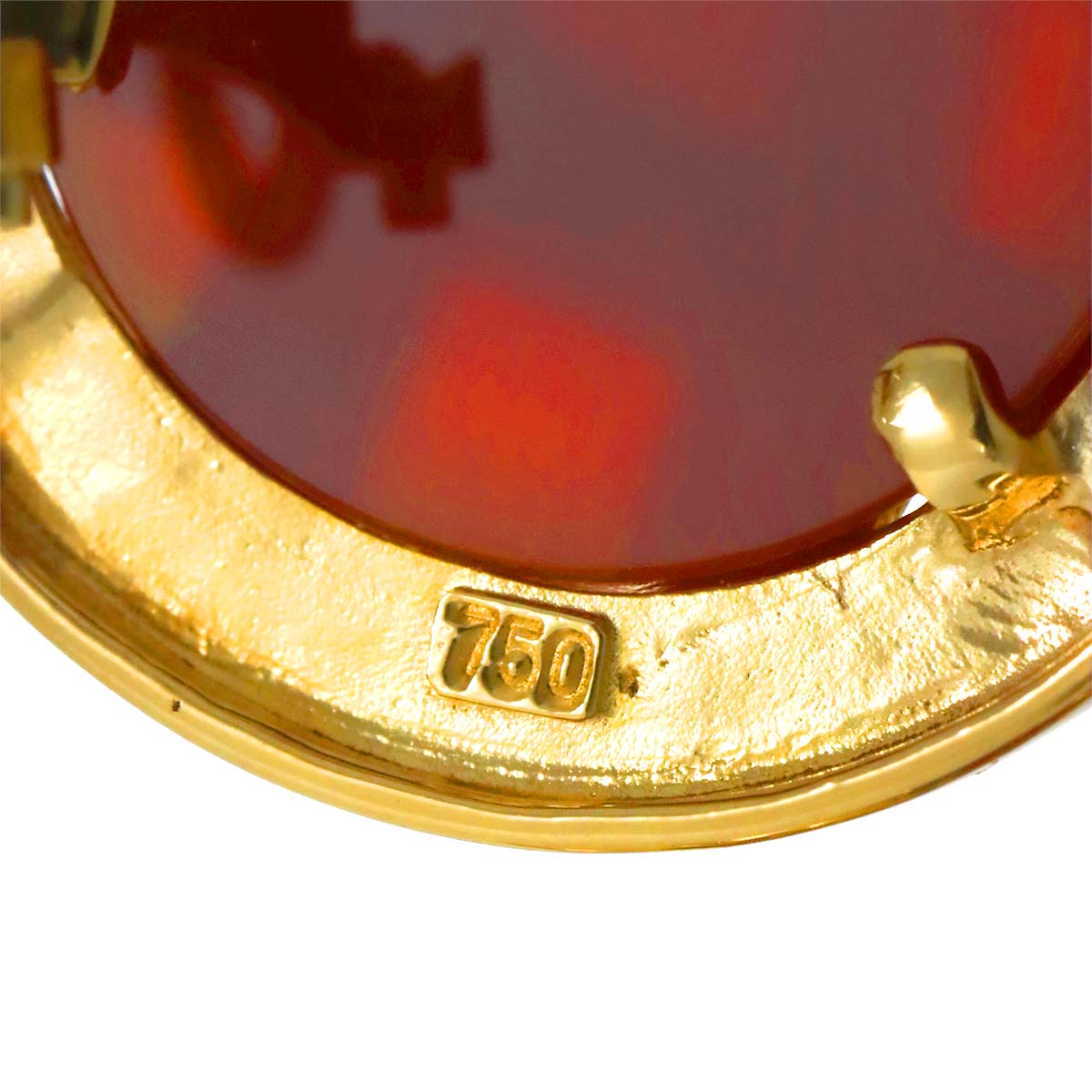 Chalcedony Earrings Clip-on 18K Yellow Gold 750 90301687