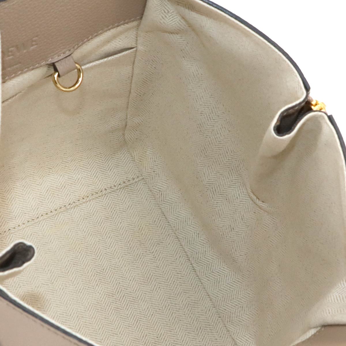 Compact Hammock 2way Hand Shoulder Bag Leather Beige