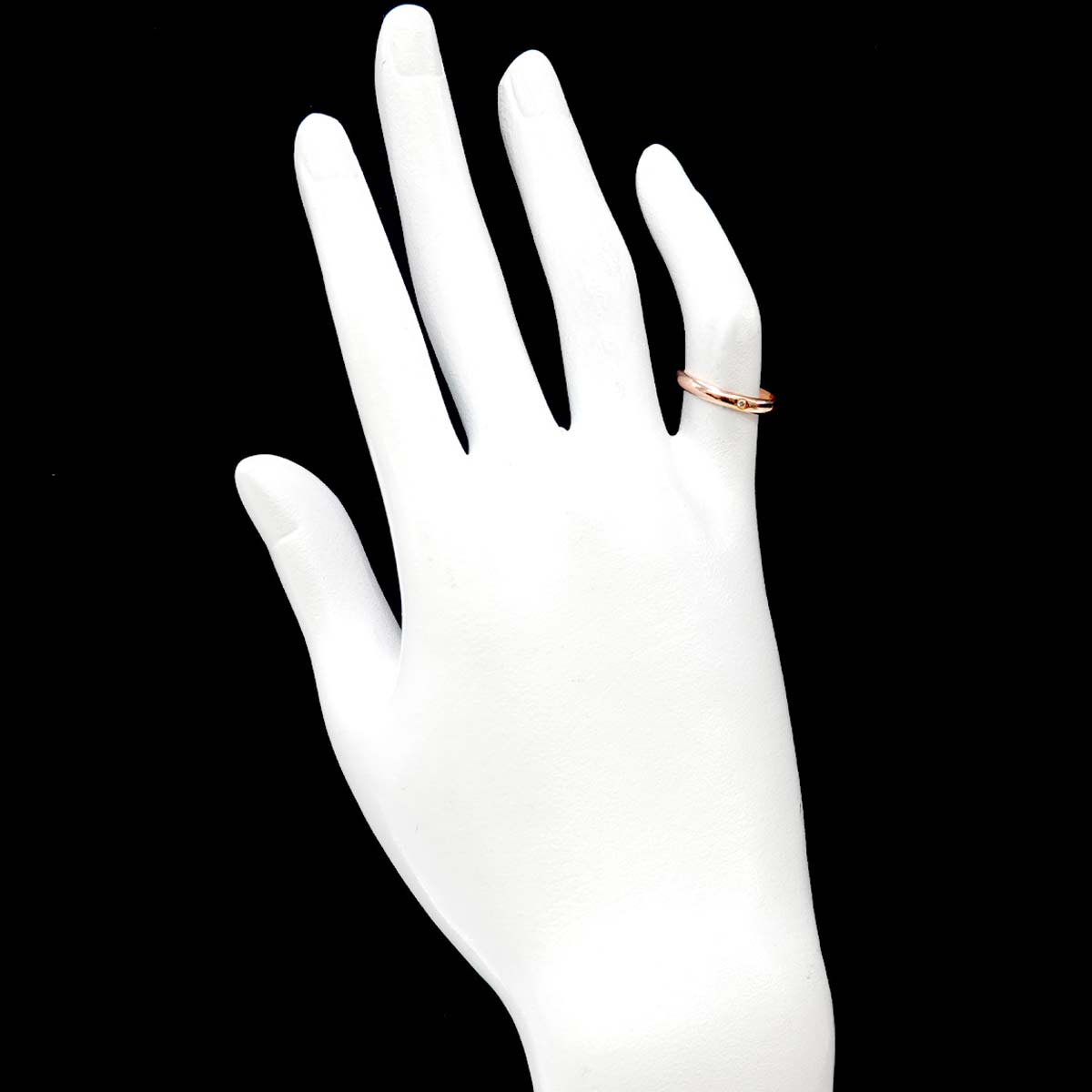 Classic Diamond 1P Ring 18K Pink Gold 750 Size48 4.5(US)