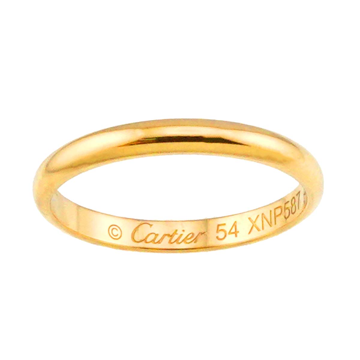 Classic Band Ring 18K Yellow Gold 750 size54 6.75US)