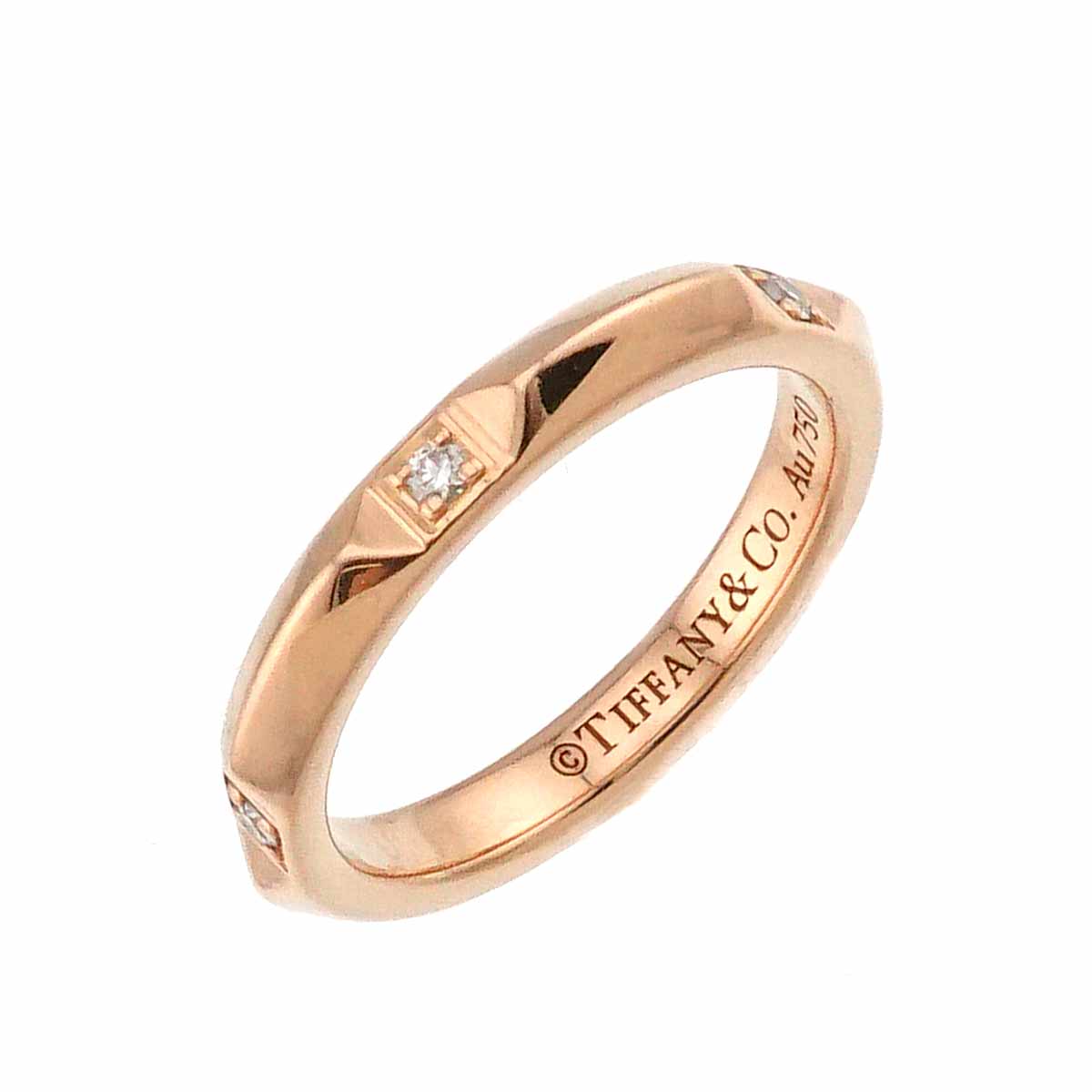 True Diamond Ring 18K PG Pink Gold 750 size3.25(US)