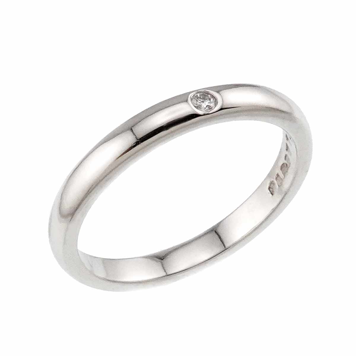 Stacking Band Ring Diamond 1P Pt Size7.25(US)