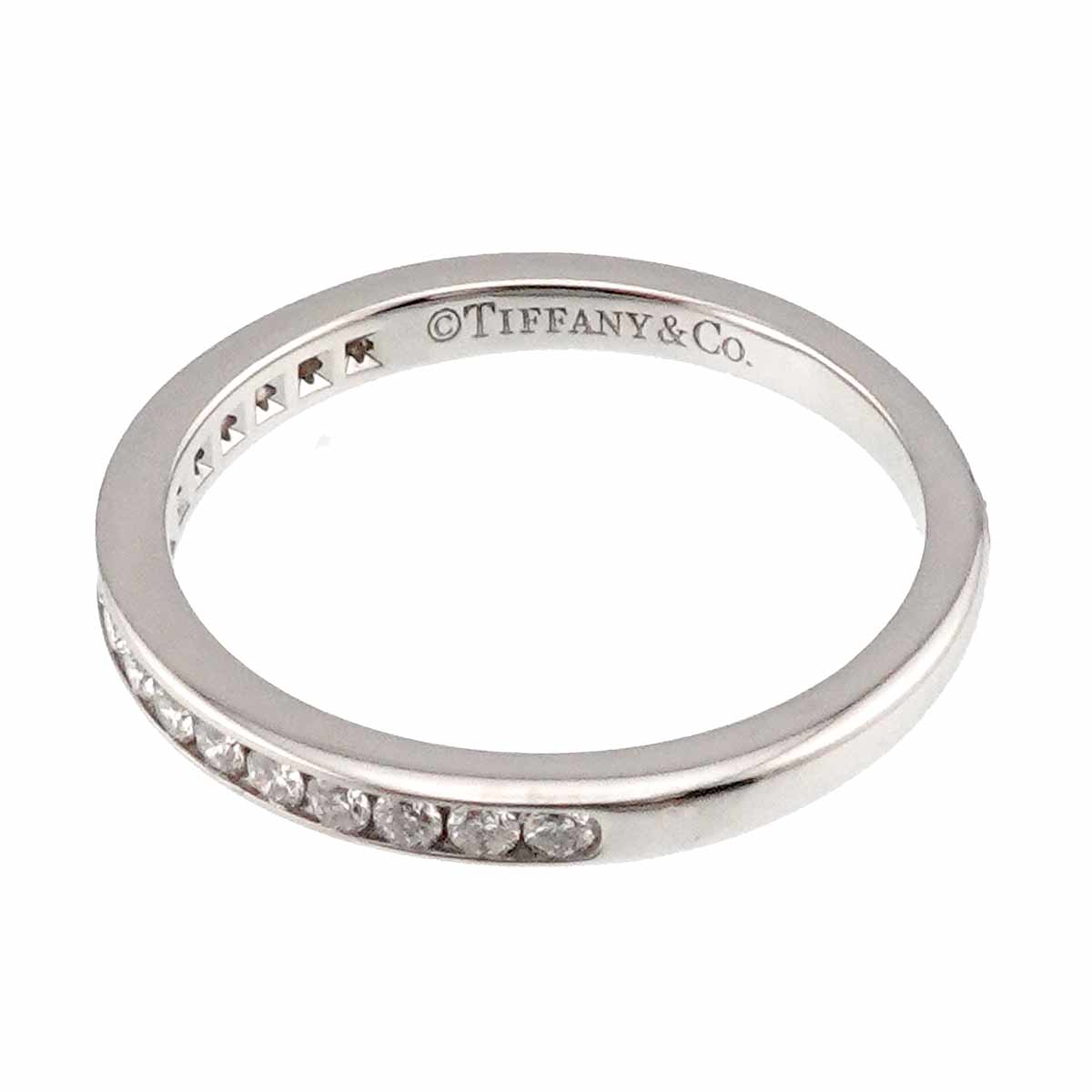Half Diamond Band Ring Pt Platinum size4.75-5(US)