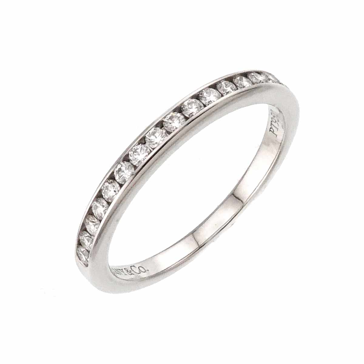 Half Diamond Band Ring Pt Platinum size4.75-5(US)