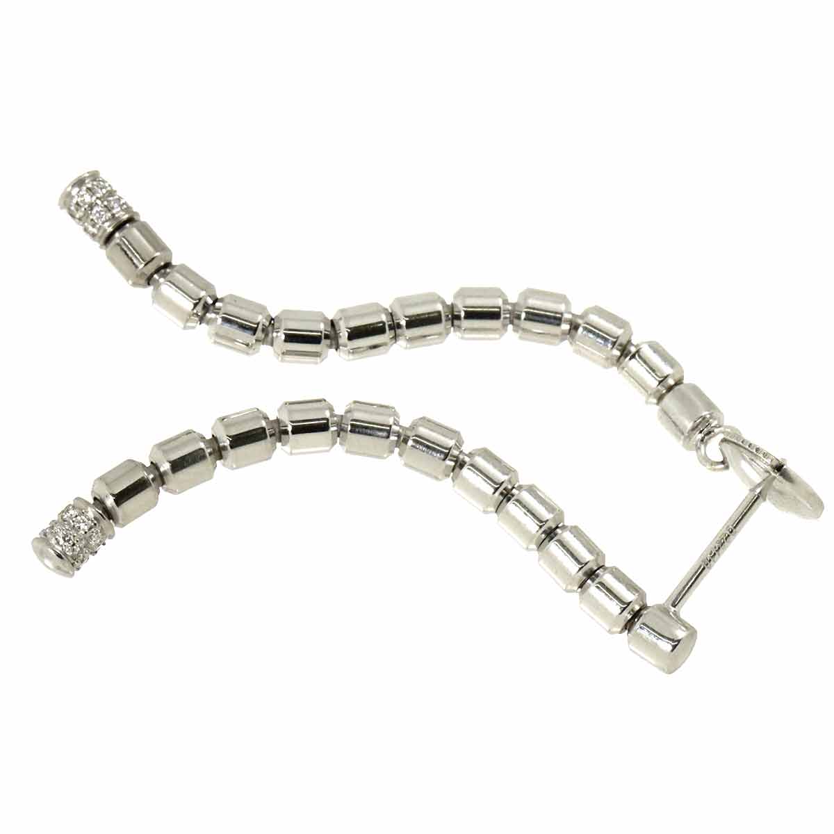 Diamond Earring Pierced 18K WG 750 One Piece only