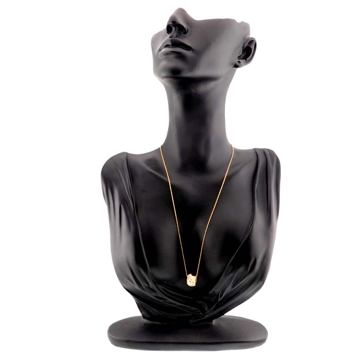 Diamond 0.16ct Enamel Necklace 18K YG 750