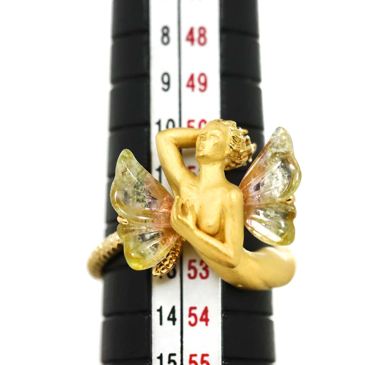 Tourmaline Ring 18K YG 750 Size6-6.25(US)