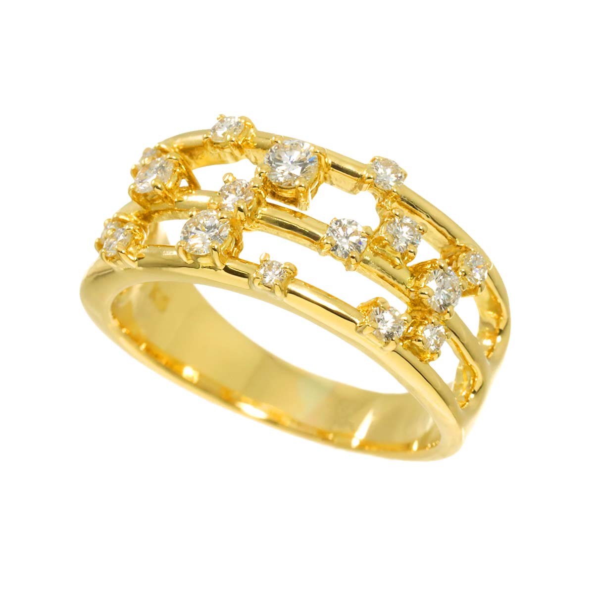 Diamond 0.47ct Ring 18K YG 750 Size6.25-6.5(US)