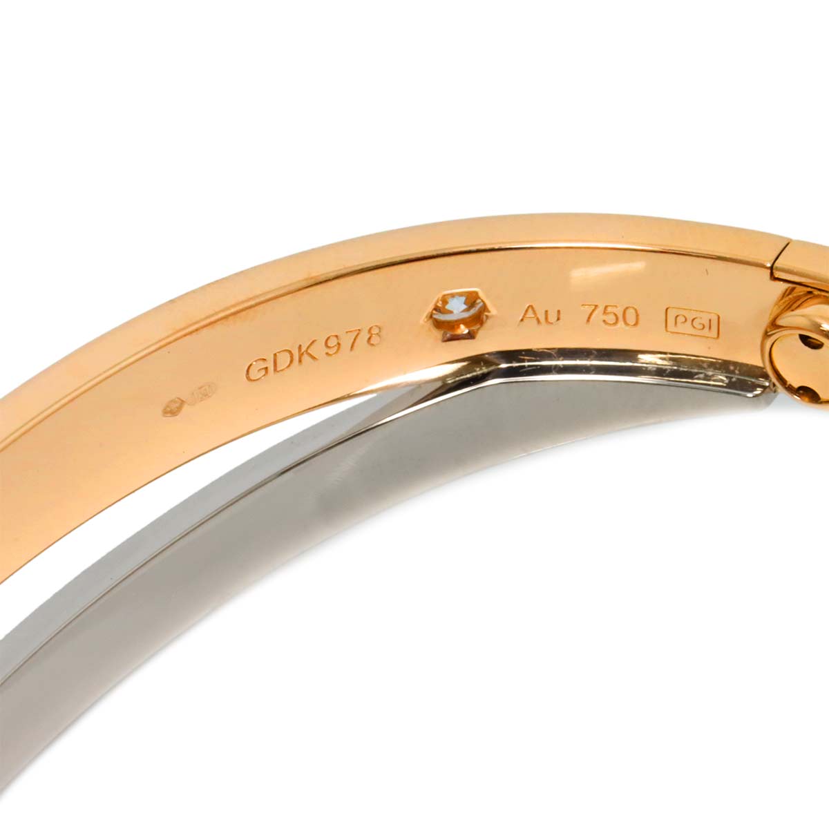 Love Bracelet Diamond 12P 18K K18 PG WG 750 size16