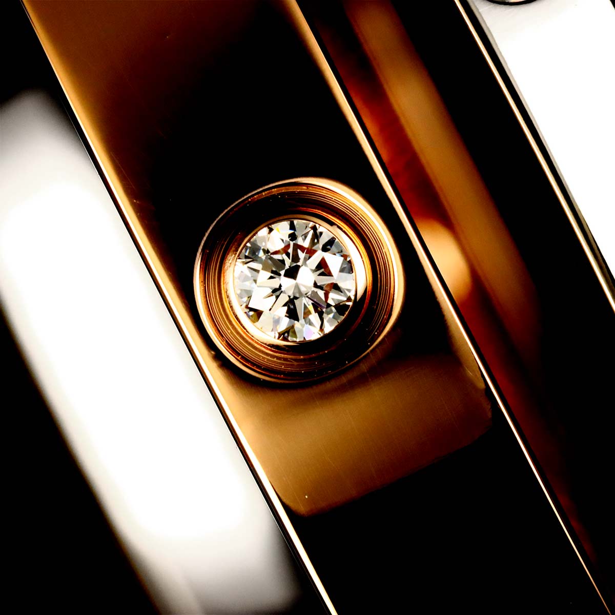 Love Bracelet Diamond 12P 18K K18 PG WG 750 size16