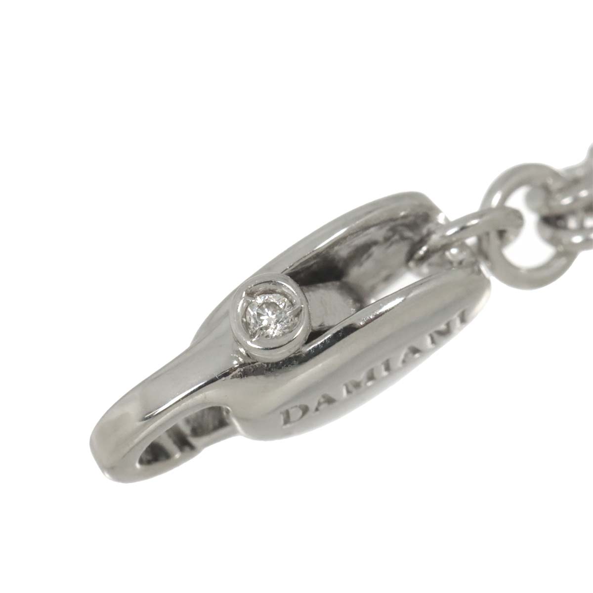 Moon Motif Diamond Necklace 18K WG 750