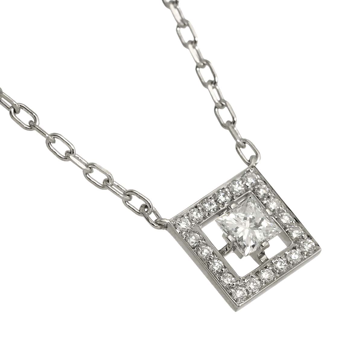 Diamond Necklace 18K WG 750