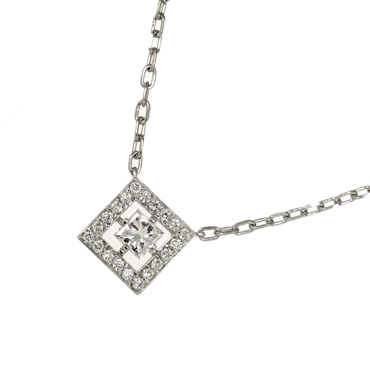 Diamond Necklace 18K WG 750