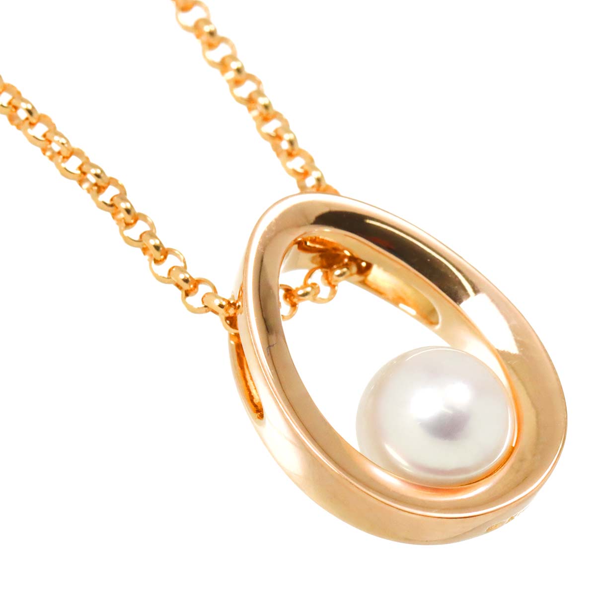 Akoya Pearl 6.5mm Necklace 18K PG 750