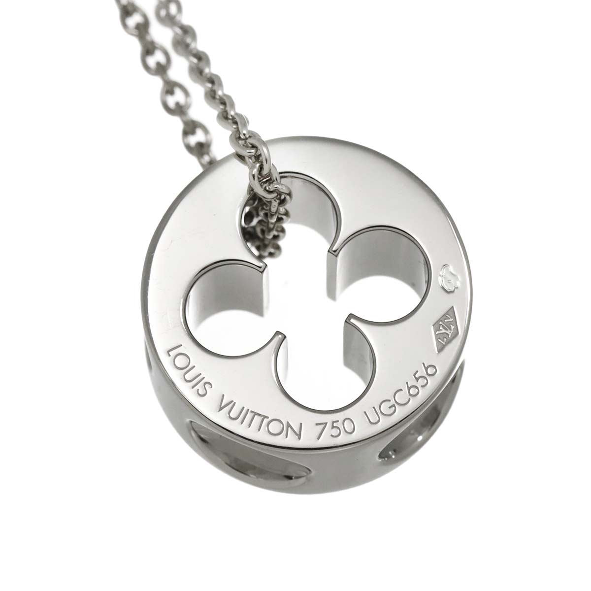 Pendentif Empreinte GM Necklace 18K WG 750