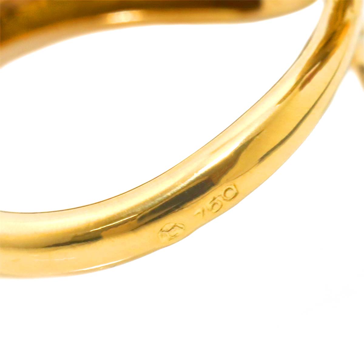 Ruby Diamond Ring 18K YG 750 Size6-6.25(US)