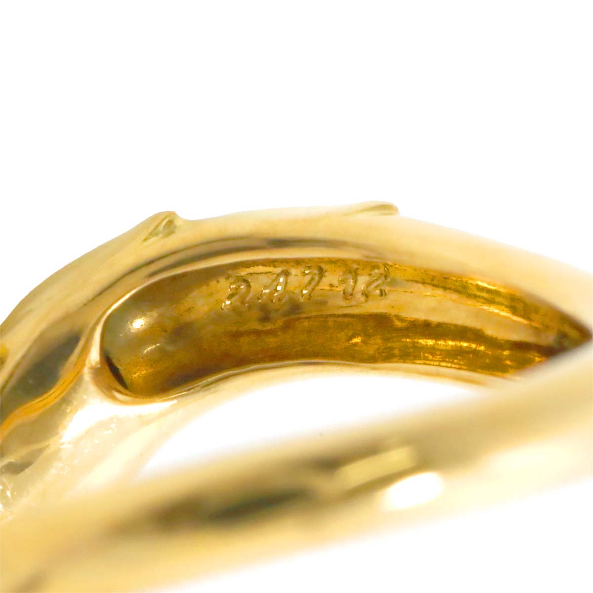 Ruby Diamond Ring 18K YG 750 Size6-6.25(US)