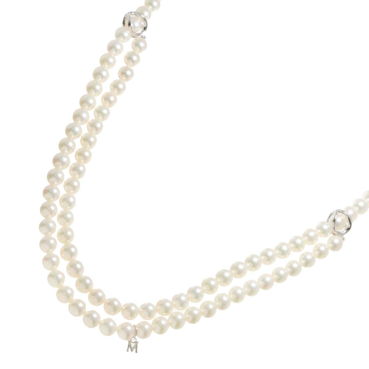 Infinity Akoya Pearl 7.3-7.0mm Long Necklace 18K WG 90301869