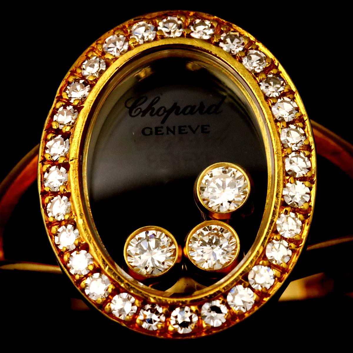 Happy Diamond Ring 18K YG 750 Size6(US)